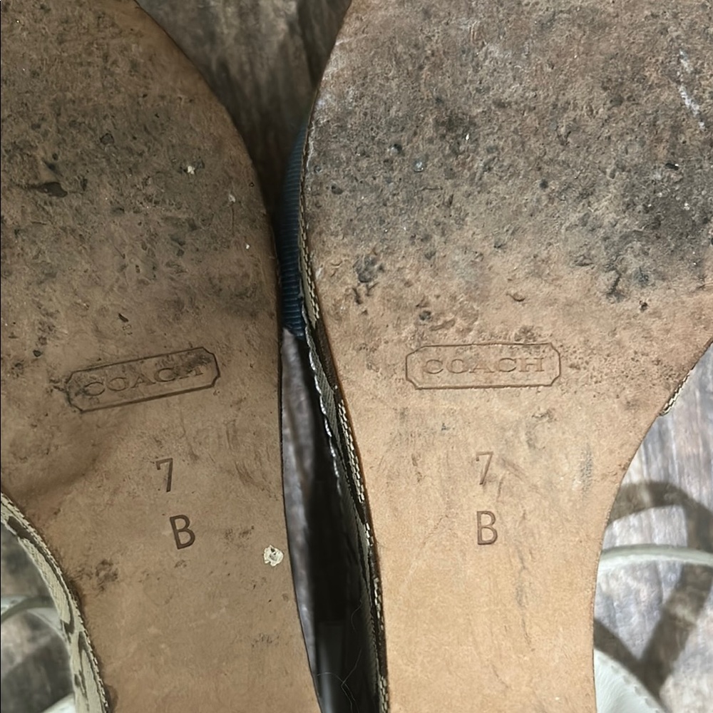 Coach Signature Multicolor Wedge Sandals - Picture 12 of 12
